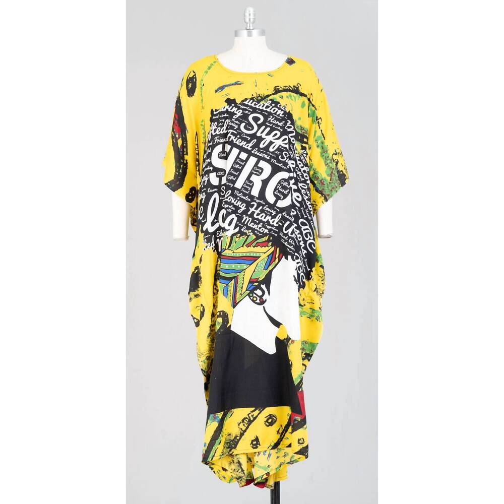 NEW NF women's mavis kaftan dress in yellow
